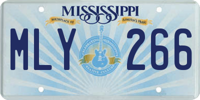 MS license plate MLY266