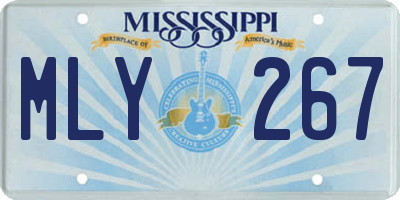 MS license plate MLY267