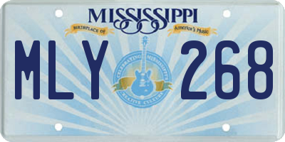 MS license plate MLY268