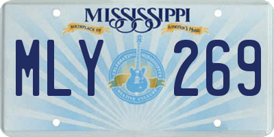 MS license plate MLY269