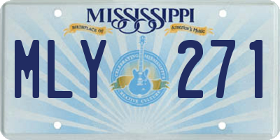 MS license plate MLY271