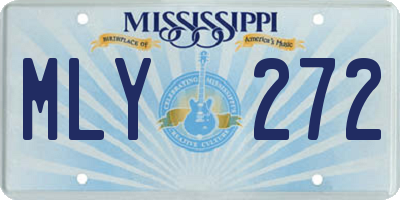 MS license plate MLY272