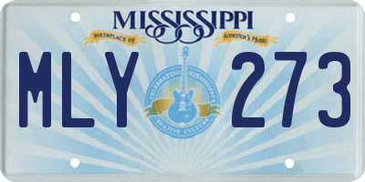 MS license plate MLY273