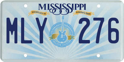 MS license plate MLY276