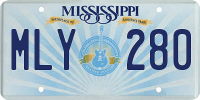 MS license plate MLY280