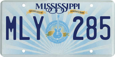 MS license plate MLY285