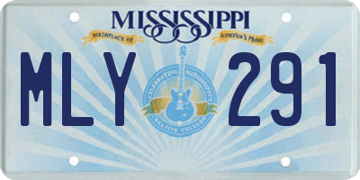 MS license plate MLY291
