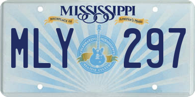 MS license plate MLY297