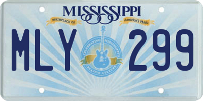 MS license plate MLY299