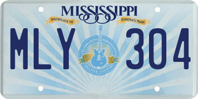 MS license plate MLY304