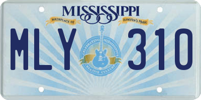 MS license plate MLY310