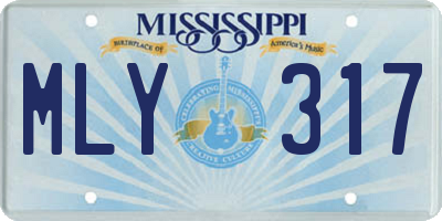 MS license plate MLY317