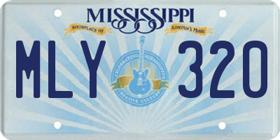 MS license plate MLY320