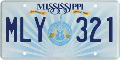 MS license plate MLY321