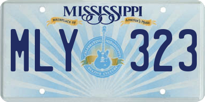 MS license plate MLY323