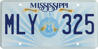 MS license plate MLY325