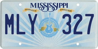 MS license plate MLY327