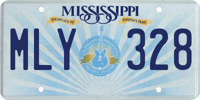 MS license plate MLY328