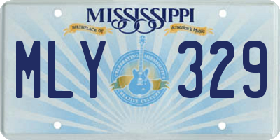 MS license plate MLY329