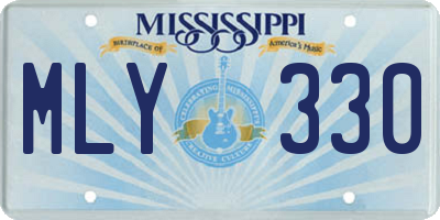 MS license plate MLY330
