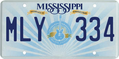 MS license plate MLY334