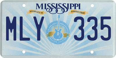 MS license plate MLY335