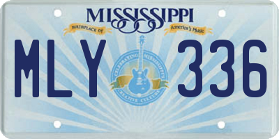 MS license plate MLY336