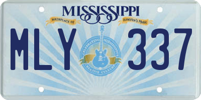 MS license plate MLY337