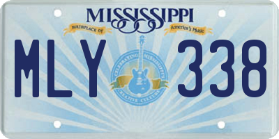 MS license plate MLY338