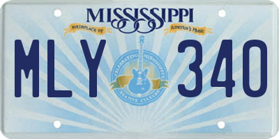 MS license plate MLY340