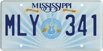 MS license plate MLY341