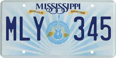 MS license plate MLY345