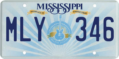MS license plate MLY346