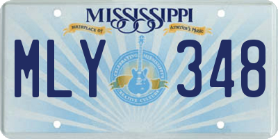 MS license plate MLY348