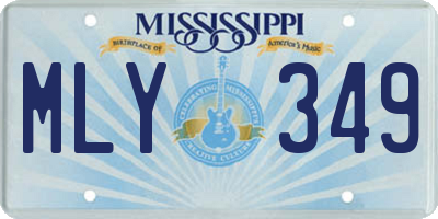 MS license plate MLY349
