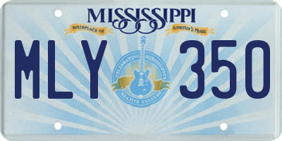 MS license plate MLY350