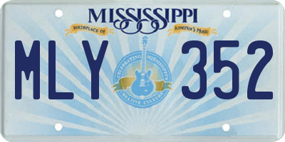 MS license plate MLY352