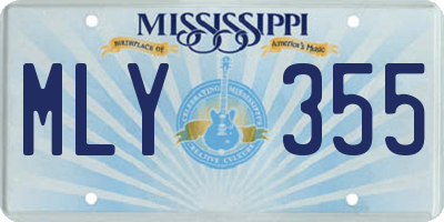 MS license plate MLY355