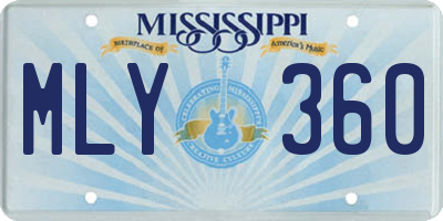 MS license plate MLY360