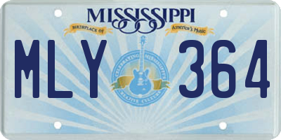 MS license plate MLY364
