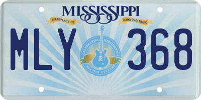 MS license plate MLY368