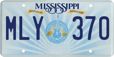 MS license plate MLY370