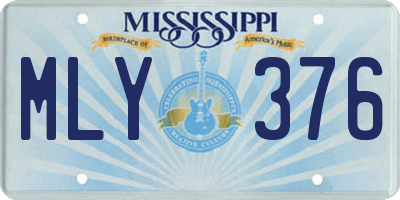 MS license plate MLY376