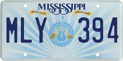 MS license plate MLY394