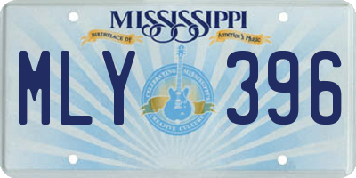 MS license plate MLY396