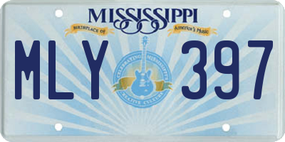 MS license plate MLY397