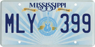 MS license plate MLY399