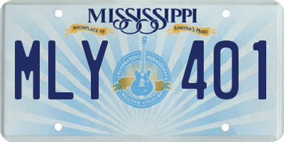 MS license plate MLY401