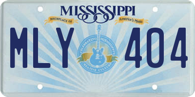 MS license plate MLY404