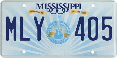 MS license plate MLY405